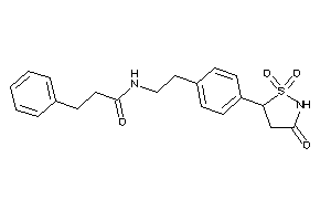 Image of 3-phenyl-N-[2-[4-(1,1,3-triketo-1,2-thiazolidin-5-yl)phenyl]ethyl]propionamide