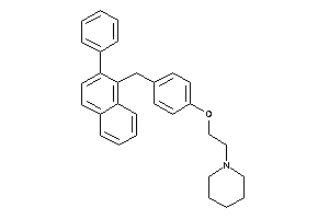 Image of 1-[2-[4-[(2-phenyl-1-naphthyl)methyl]phenoxy]ethyl]piperidine