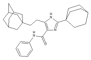 Image of 5-[2-(1-adamantyl)ethyl]-2-(1-bicyclo[2.2.2]octanyl)-N-phenyl-1H-imidazole-4-carboxamide
