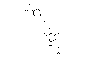 6-anilino-3-[5-(4-phenyl-3,6-dihydro-2H-pyridin-1-yl)pentyl]uracil