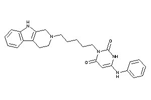 6-anilino-3-[5-(1,3,4,9-tetrahydro-$b-carbolin-2-yl)pentyl]uracil
