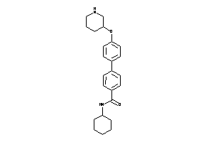 Image of N-cyclohexyl-4-[4-(3-piperidyloxy)phenyl]benzamide