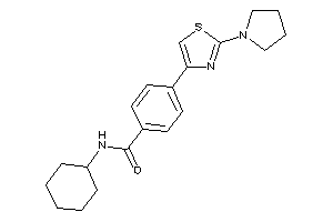 Image of N-cyclohexyl-4-(2-pyrrolidinothiazol-4-yl)benzamide