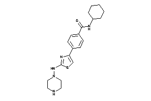Image of N-cyclohexyl-4-[2-(piperazinoamino)thiazol-4-yl]benzamide