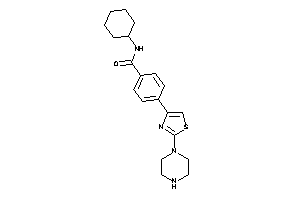 Image of N-cyclohexyl-4-(2-piperazinothiazol-4-yl)benzamide