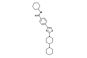 Image of N-cyclohexyl-4-[2-(4-piperidinopiperidino)thiazol-4-yl]benzamide