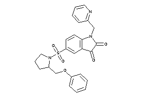 Image of 5-[2-(phenoxymethyl)pyrrolidino]sulfonyl-1-(2-pyridylmethyl)isatin