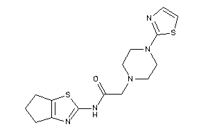 Image of N-(5,6-dihydro-4H-cyclopenta[d]thiazol-2-yl)-2-(4-thiazol-2-ylpiperazino)acetamide