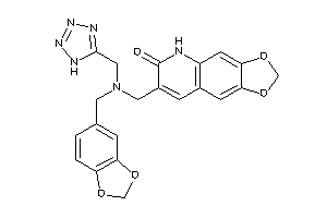 Image of 7-[[piperonyl(1H-tetrazol-5-ylmethyl)amino]methyl]-5H-[1,3]dioxolo[4,5-g]quinolin-6-one