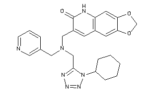 7-[[(1-cyclohexyltetrazol-5-yl)methyl-(3-pyridylmethyl)amino]methyl]-5H-[1,3]dioxolo[4,5-g]quinolin-6-one