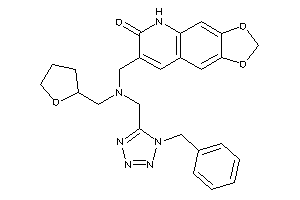 Image of 7-[[(1-benzyltetrazol-5-yl)methyl-(tetrahydrofurfuryl)amino]methyl]-5H-[1,3]dioxolo[4,5-g]quinolin-6-one