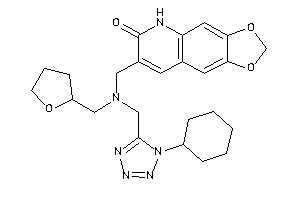 7-[[(1-cyclohexyltetrazol-5-yl)methyl-(tetrahydrofurfuryl)amino]methyl]-5H-[1,3]dioxolo[4,5-g]quinolin-6-one