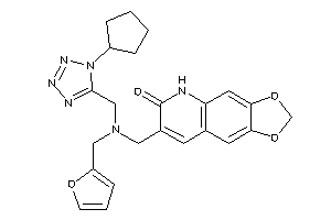 Image of 7-[[(1-cyclopentyltetrazol-5-yl)methyl-(2-furfuryl)amino]methyl]-5H-[1,3]dioxolo[4,5-g]quinolin-6-one