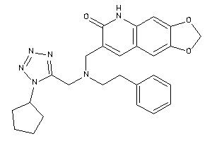7-[[(1-cyclopentyltetrazol-5-yl)methyl-phenethyl-amino]methyl]-5H-[1,3]dioxolo[4,5-g]quinolin-6-one
