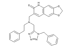 Image of 7-[[(1-benzyltetrazol-5-yl)methyl-phenethyl-amino]methyl]-5H-[1,3]dioxolo[4,5-g]quinolin-6-one