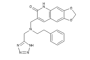 7-[[phenethyl(1H-tetrazol-5-ylmethyl)amino]methyl]-5H-[1,3]dioxolo[4,5-g]quinolin-6-one