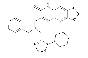 Image of 7-[[benzyl-[(1-cyclohexyltetrazol-5-yl)methyl]amino]methyl]-5H-[1,3]dioxolo[4,5-g]quinolin-6-one