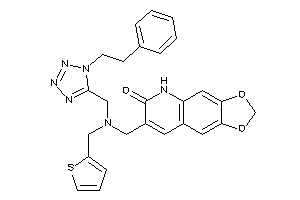 Image of 7-[[(1-phenethyltetrazol-5-yl)methyl-(2-thenyl)amino]methyl]-5H-[1,3]dioxolo[4,5-g]quinolin-6-one