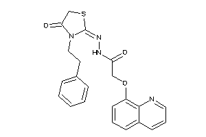 N-[(4-keto-3-phenethyl-thiazolidin-2-ylidene)amino]-2-(8-quinolyloxy)acetamide