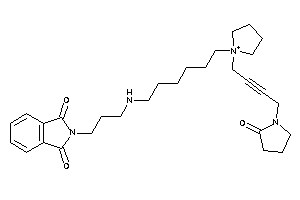 2-[3-[6-[1-[4-(2-ketopyrrolidino)but-2-ynyl]pyrrolidin-1-ium-1-yl]hexylamino]propyl]isoindoline-1,3-quinone