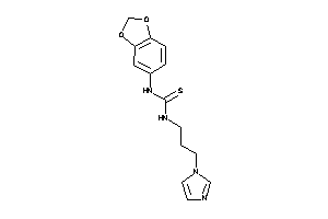 Image of 1-(1,3-benzodioxol-5-yl)-3-(3-imidazol-1-ylpropyl)thiourea