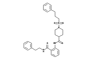 Image of N-[2-(phenethylcarbamoyl)phenyl]-1-(3-phenylpropylsulfonyl)isonipecotamide