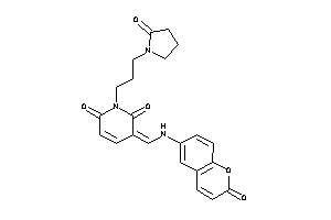 3-[[(2-ketochromen-6-yl)amino]methylene]-1-[3-(2-ketopyrrolidino)propyl]pyridine-2,6-quinone