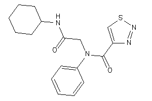 N-[2-(cyclohexylamino)-2-keto-ethyl]-N-phenyl-thiadiazole-4-carboxamide