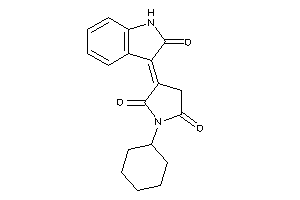 Image of 1-cyclohexyl-3-(2-ketoindolin-3-ylidene)pyrrolidine-2,5-quinone