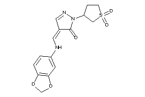 4-[(1,3-benzodioxol-5-ylamino)methylene]-2-(1,1-diketothiolan-3-yl)-2-pyrazolin-3-one