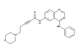 Image of N-(4-anilinoquinazolin-6-yl)-5-morpholino-pent-2-ynamide