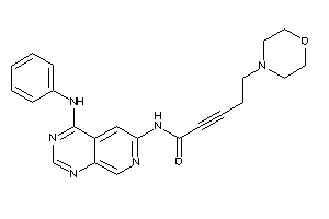 Image of N-(4-anilinopyrido[3,4-d]pyrimidin-6-yl)-5-morpholino-pent-2-ynamide