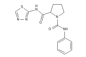 Image of N-phenyl-N'-(1,3,4-thiadiazol-2-yl)pyrrolidine-1,2-dicarboxamide