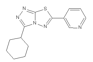 Image of 3-cyclohexyl-6-(3-pyridyl)-[1,2,4]triazolo[3,4-b][1,3,4]thiadiazole