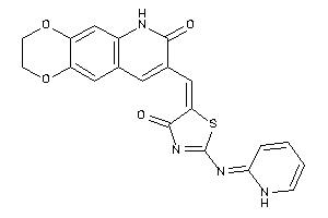 8-[[4-keto-2-(1H-pyridin-2-ylideneamino)-2-thiazolin-5-ylidene]methyl]-3,6-dihydro-2H-[1,4]dioxino[2,3-g]quinolin-7-one