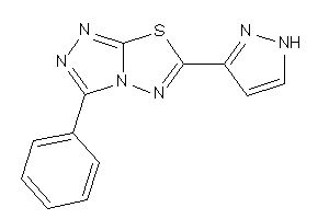 3-phenyl-6-(1H-pyrazol-3-yl)-[1,2,4]triazolo[3,4-b][1,3,4]thiadiazole