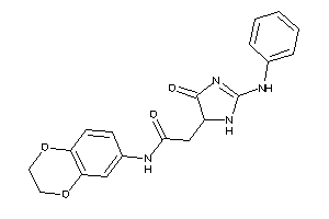 2-(2-anilino-5-keto-2-imidazolin-4-yl)-N-(2,3-dihydro-1,4-benzodioxin-6-yl)acetamide