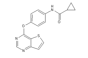 Image of N-(4-thieno[3,2-d]pyrimidin-4-yloxyphenyl)cyclopropanecarboxamide