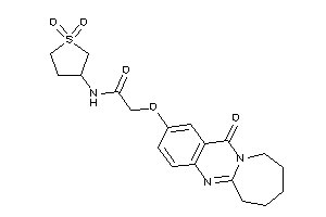 Image of N-(1,1-diketothiolan-3-yl)-2-[(12-keto-7,8,9,10-tetrahydro-6H-azepino[2,1-b]quinazolin-2-yl)oxy]acetamide
