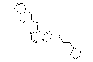 Image of 4-(1H-indol-5-yloxy)-6-(2-pyrrolidinoethoxy)pyrrolo[2,1-f][1,2,4]triazine