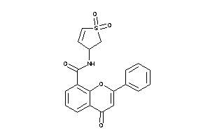 Image of N-(1,1-diketo-2,3-dihydrothiophen-3-yl)-4-keto-2-phenyl-chromene-8-carboxamide