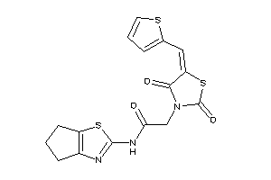 N-(5,6-dihydro-4H-cyclopenta[d]thiazol-2-yl)-2-[2,4-diketo-5-(2-thenylidene)thiazolidin-3-yl]acetamide