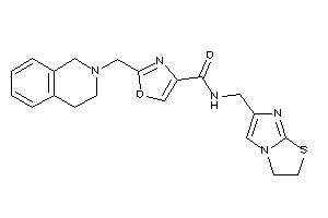 Image of N-(2,3-dihydroimidazo[2,1-b]thiazol-6-ylmethyl)-2-(3,4-dihydro-1H-isoquinolin-2-ylmethyl)oxazole-4-carboxamide