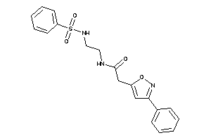 Image of N-[2-(benzenesulfonamido)ethyl]-2-(3-phenylisoxazol-5-yl)acetamide