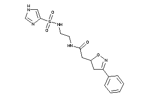 Image of N-[2-(1H-imidazol-4-ylsulfonylamino)ethyl]-2-(3-phenyl-2-isoxazolin-5-yl)acetamide