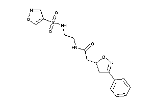 Image of N-[2-(isoxazol-4-ylsulfonylamino)ethyl]-2-(3-phenyl-2-isoxazolin-5-yl)acetamide