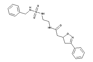 Image of N-[2-(benzylsulfamoylamino)ethyl]-2-(3-phenyl-2-isoxazolin-5-yl)acetamide