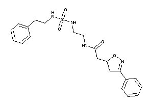 Image of N-[2-(phenethylsulfamoylamino)ethyl]-2-(3-phenyl-2-isoxazolin-5-yl)acetamide