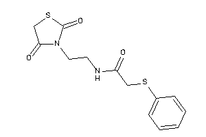 Image of N-[2-(2,4-diketothiazolidin-3-yl)ethyl]-2-(phenylthio)acetamide