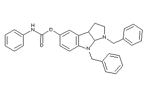 Image of N-phenylcarbamic Acid (3,4-dibenzyl-1,2,3a,8b-tetrahydropyrrolo[2,3-b]indol-7-yl) Ester